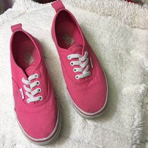 Girls Pink Vans size 3 kids.
